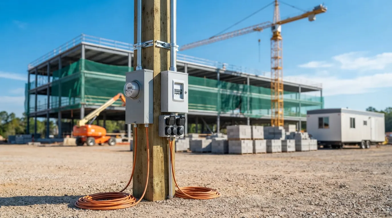 Temporary Power Pole in Gardena, CA